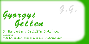 gyorgyi gellen business card